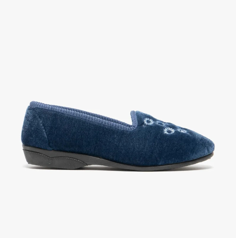 CATHY Ladies Full Slippers Blueberry