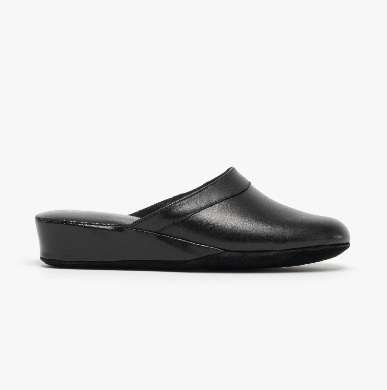 FLORENCE Ladies Mule Slippers Black