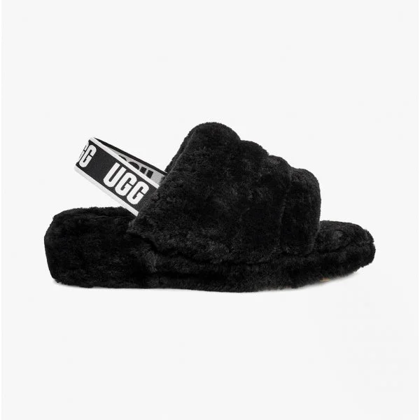 FLUFF YEAH SLIDE Ladies Slide Slippers Black