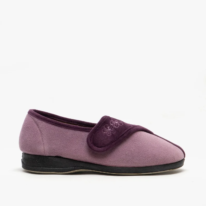 GEMMA Ladies Full Slippers Purple/Lilac