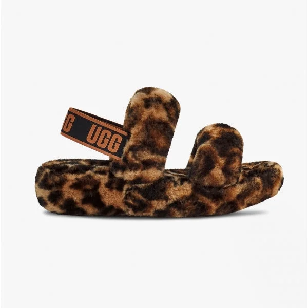 OH YEAH PANTHER Ladies Sheepskin Slide Slippers Butterscotch