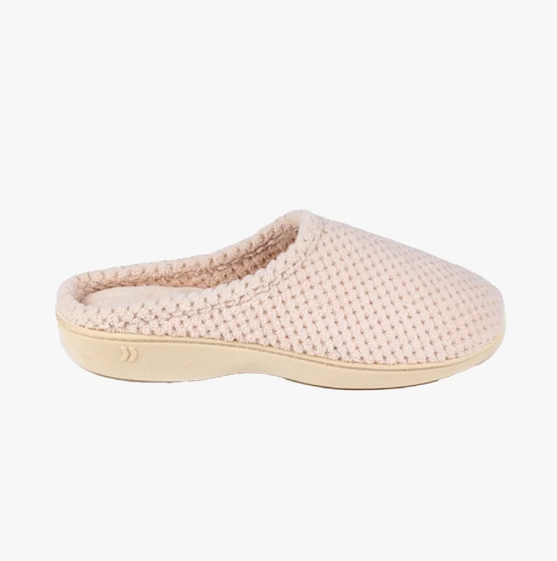 POPCORN TERRY Ladies Mule Slippers Natural