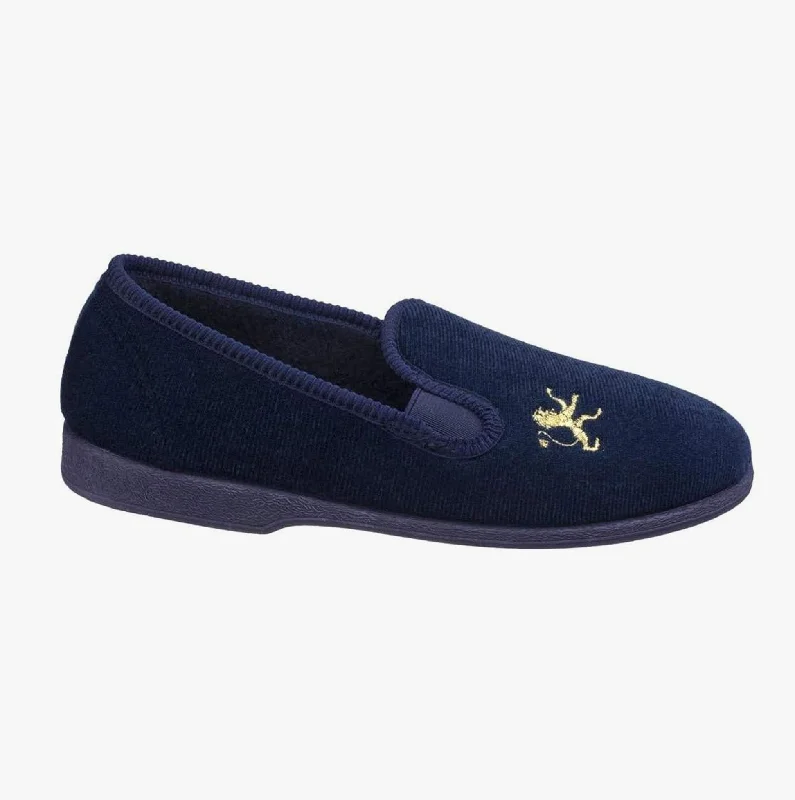 SPIDER WARMINSTER Boys Full Slippers Navy