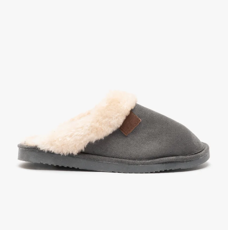 WICKLOW Ladies Mule Slippers Charcoal