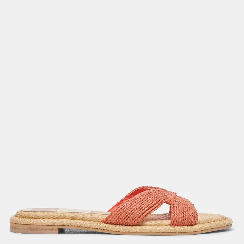 Atomic Wide Sandals Persimmon Raffia