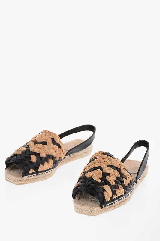 Castaner Leather And Raffia Pomila Espadrilles Sandals