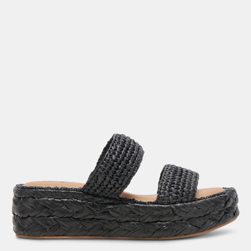 Corla Sandals Onyx Raffia