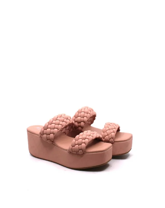 Greyson Wedge Sandal In Blush Snake