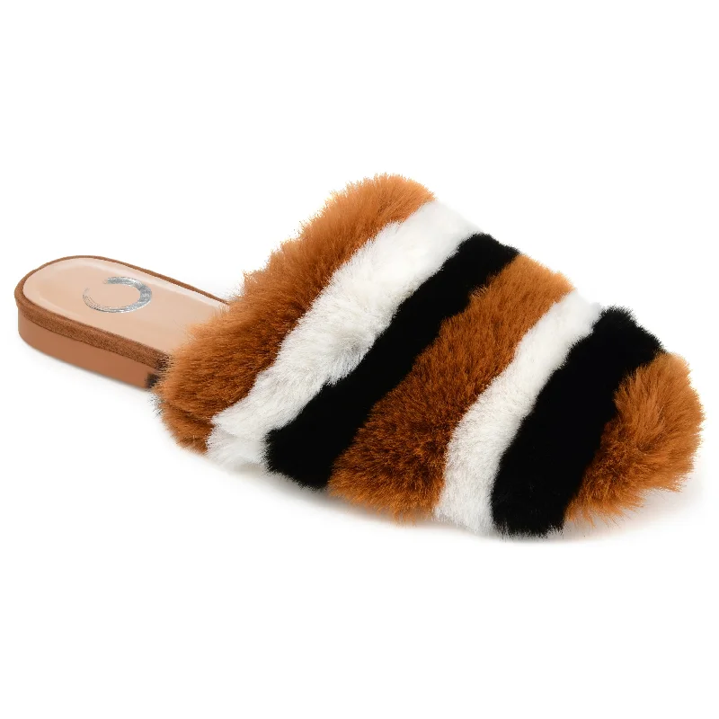 Journee Collection Women's Faux Fur Evelin Mule