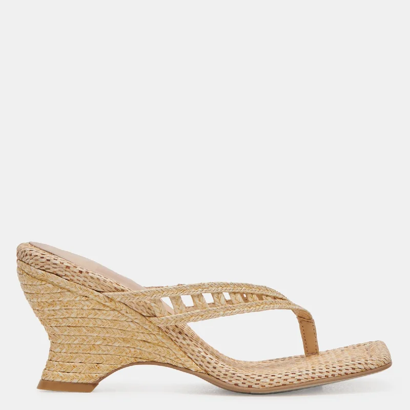 Nullah Wedges Lt Natural Raffia