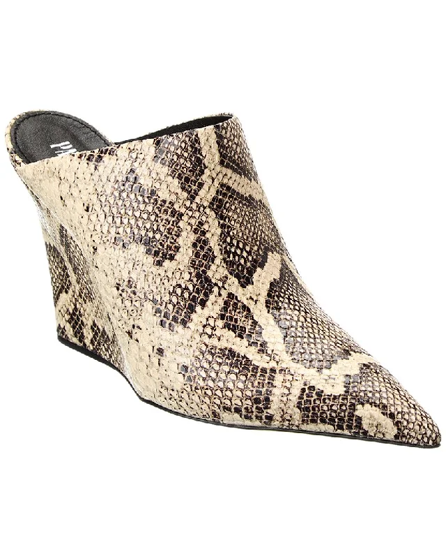 Paris Texas Wanda Sabot Snake-Embossed Leather Mule