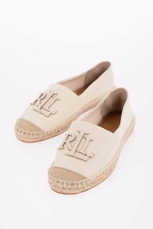 Polo Ralph Lauren Fabric Cameryn Espadrillas With Leather Logo