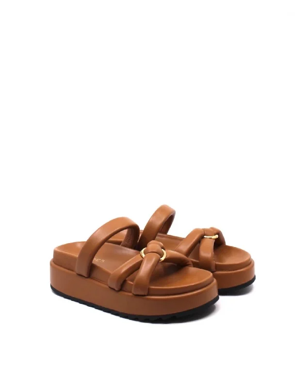 Sandiral Sandals In Tan Leather