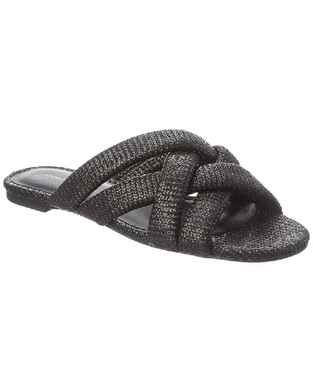 Stuart Weitzman Crossover Raffia Slide