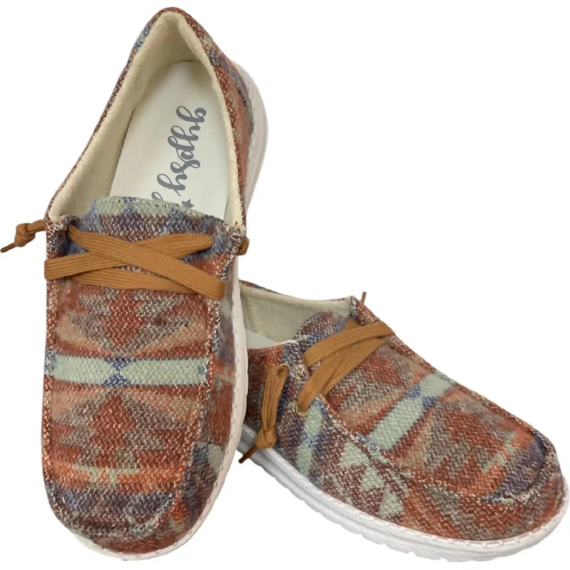 Women's Aaliyah Shoes In Multi-Colored Aztec Print