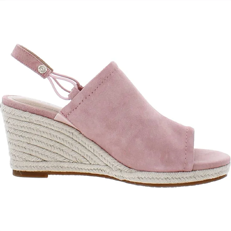 Women's Cai Wedge Sandals - Medium In Blush Pink