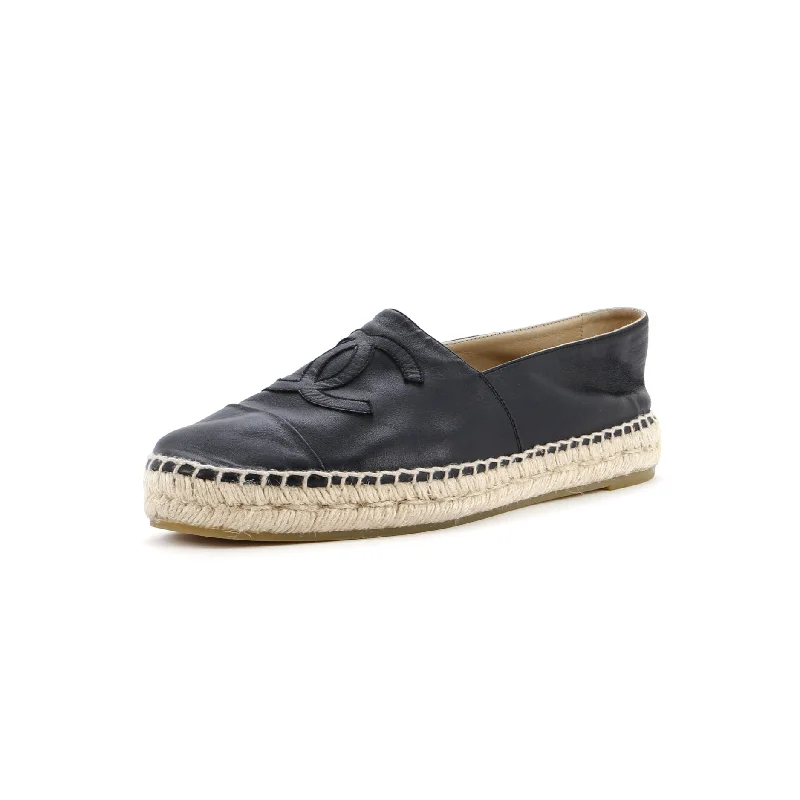 Women's CC Cap Toe Espadrilles Leather