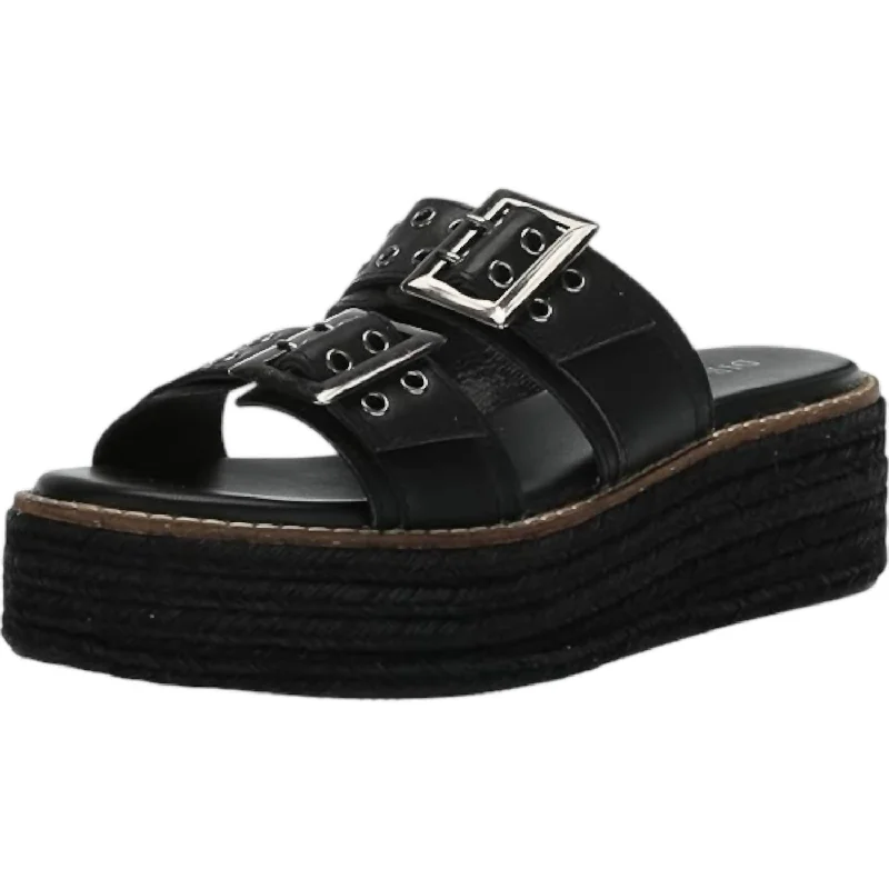 Women's Derby Sandals In Black